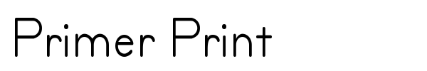 Primer Print font preview
